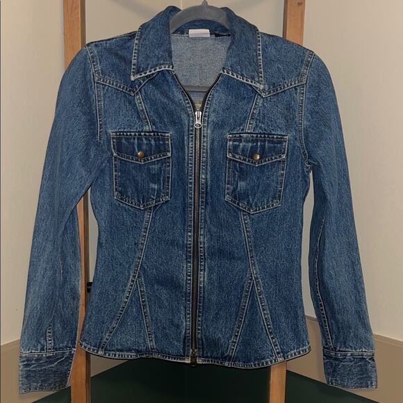 Arizona Jean Company Jackets & Blazers - Vintage Arizona Women Jean Jacket Long Sleeve Dual Zipper